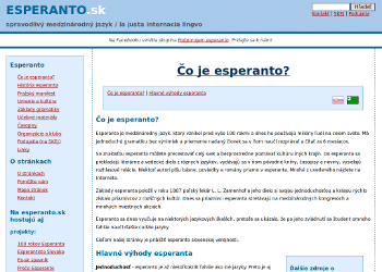 esperanto.sk informácie